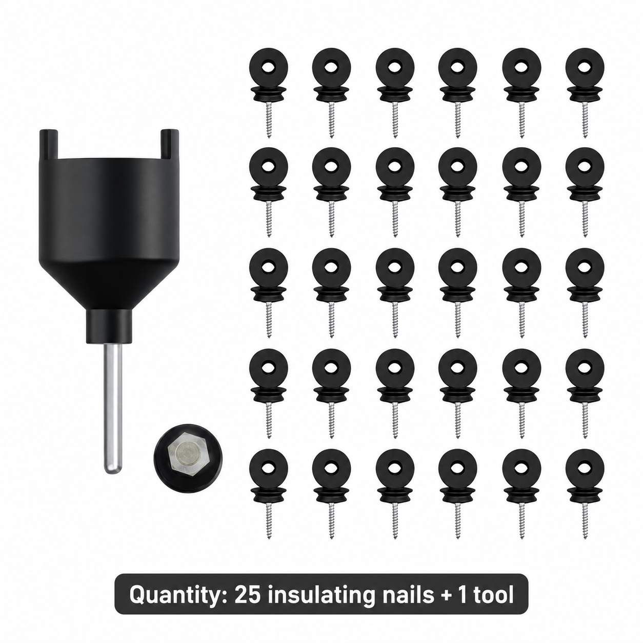 25pk Electric Fence Insulators