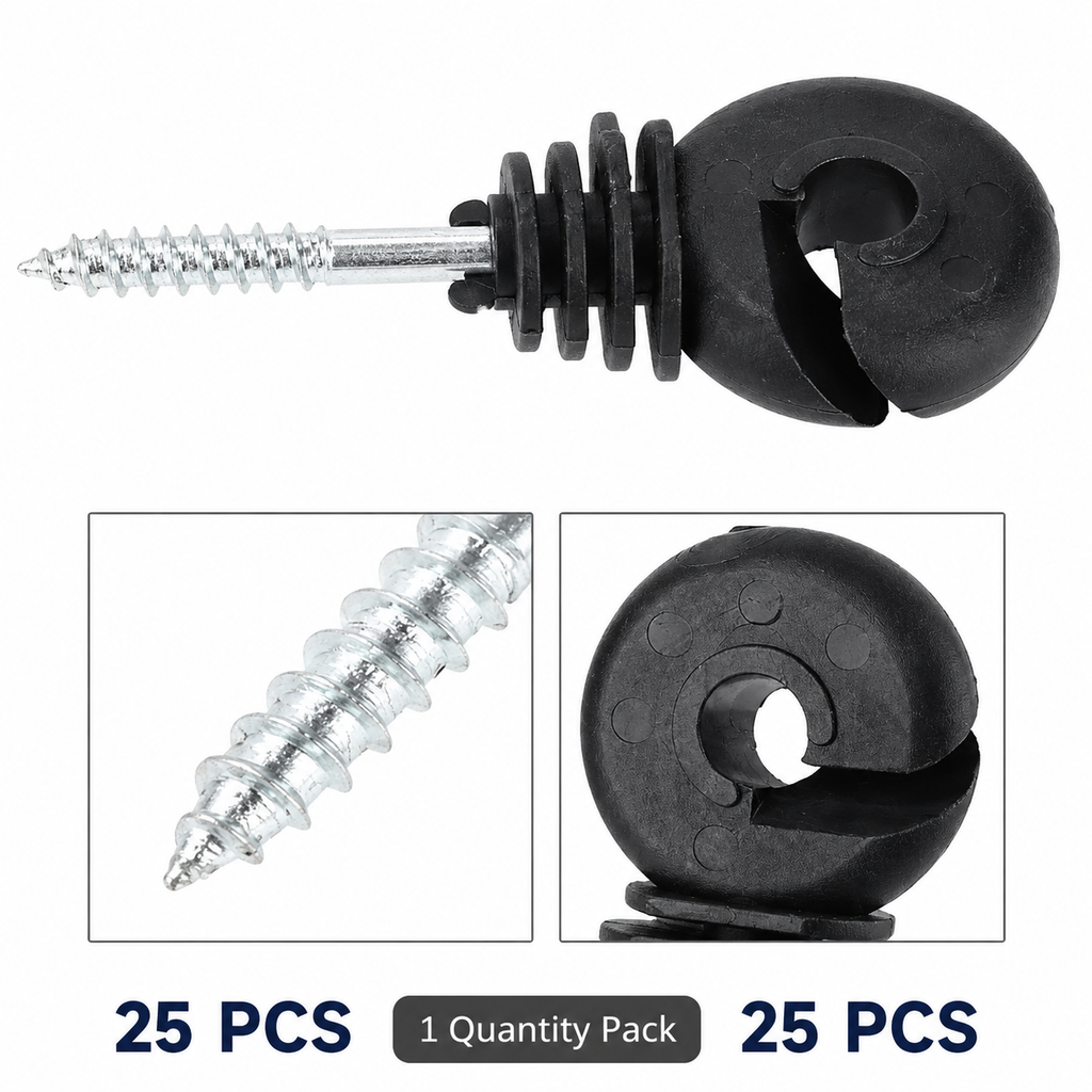 25pk Electric Fence Insulators