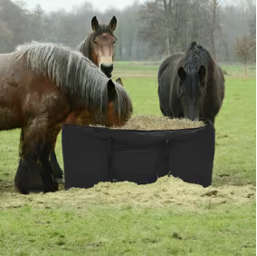 Black hay bale storage bag