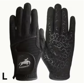 Black riding gloves size L