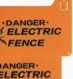 Electric fence warning sign