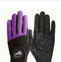 Purple riding gloves size M