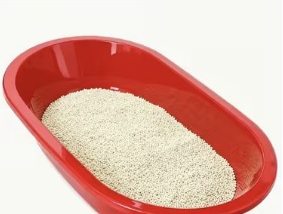 Large red horse feeding bowl