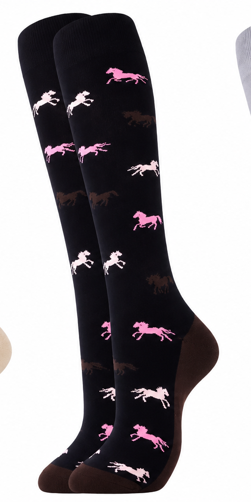 Equestrian knee-high socks – black