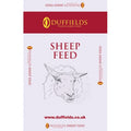 Duffields Prime Lamb Finisher Pencil – shared sheep-feed packaging artwork; no bag weight shown